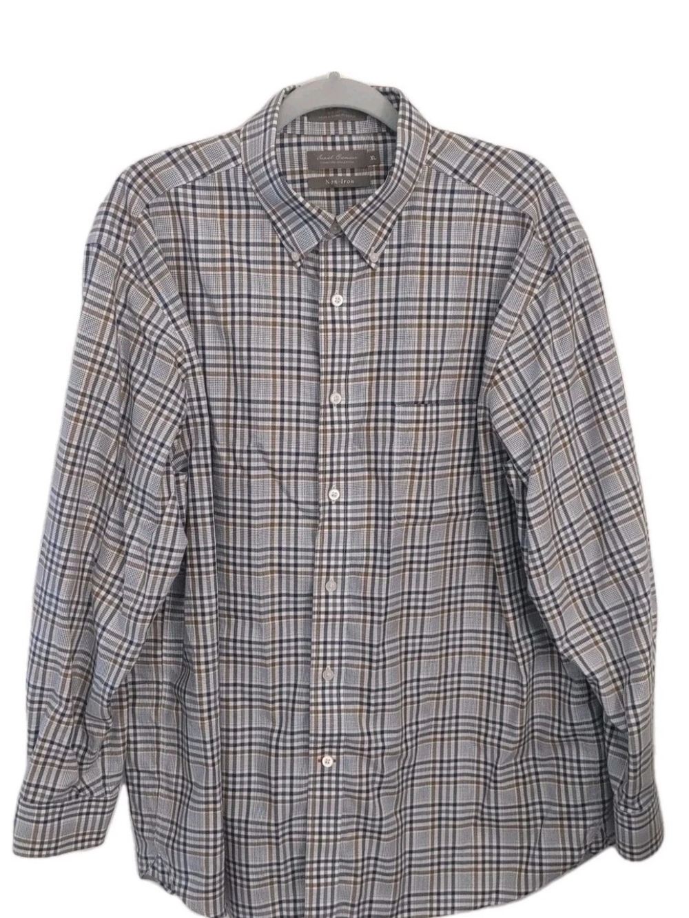 Daniel Cremieux Blue and Tan Plaid Button-Down Shirt